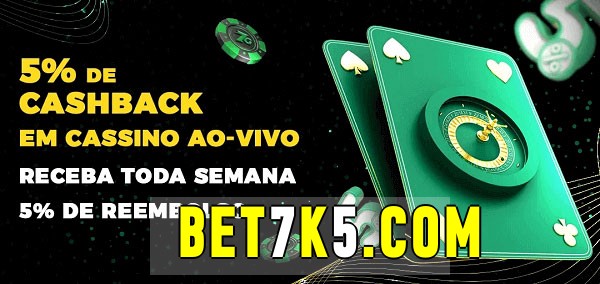 Promoções do cassino ao Vivo Bet7K 